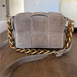 Viola Castellani Suede Quilted Crossbody Bag